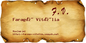 Faragó Vitália névjegykártya